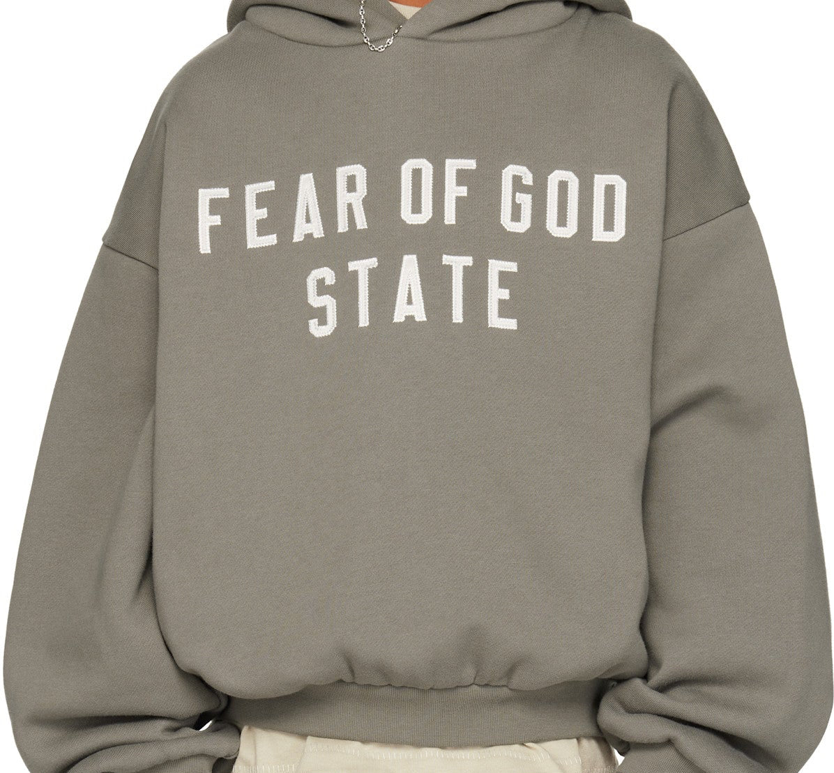 Essentials Fear of God Kids 90's Fleece Moss Hoodie
