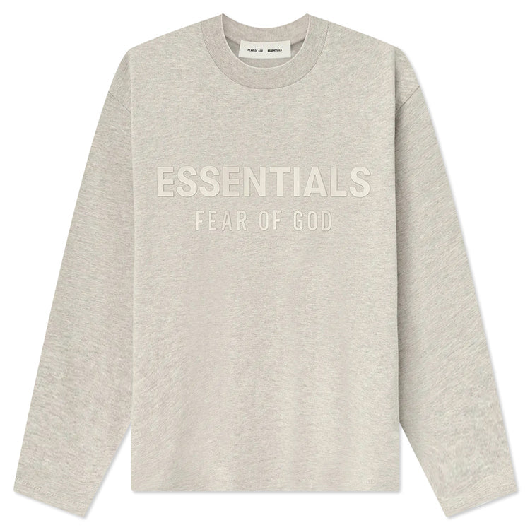 ESSENTIALS FEAR OF GOD KIDS LONG SLEEVE HEATHER STONE