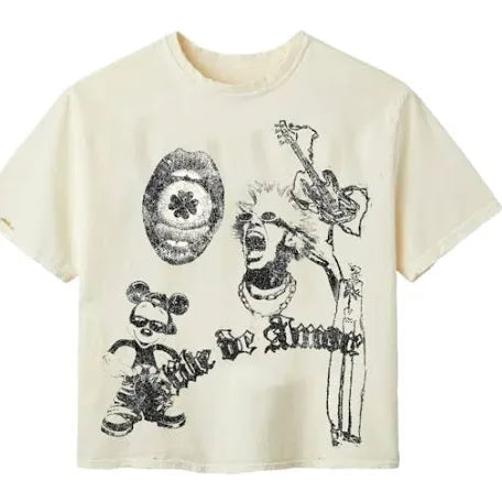 Stile De Amor Cream Rock Tee