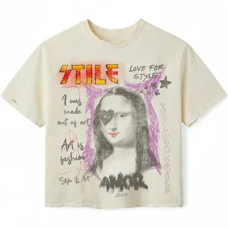 Stile De Amor Cream Mona Lisa Tee