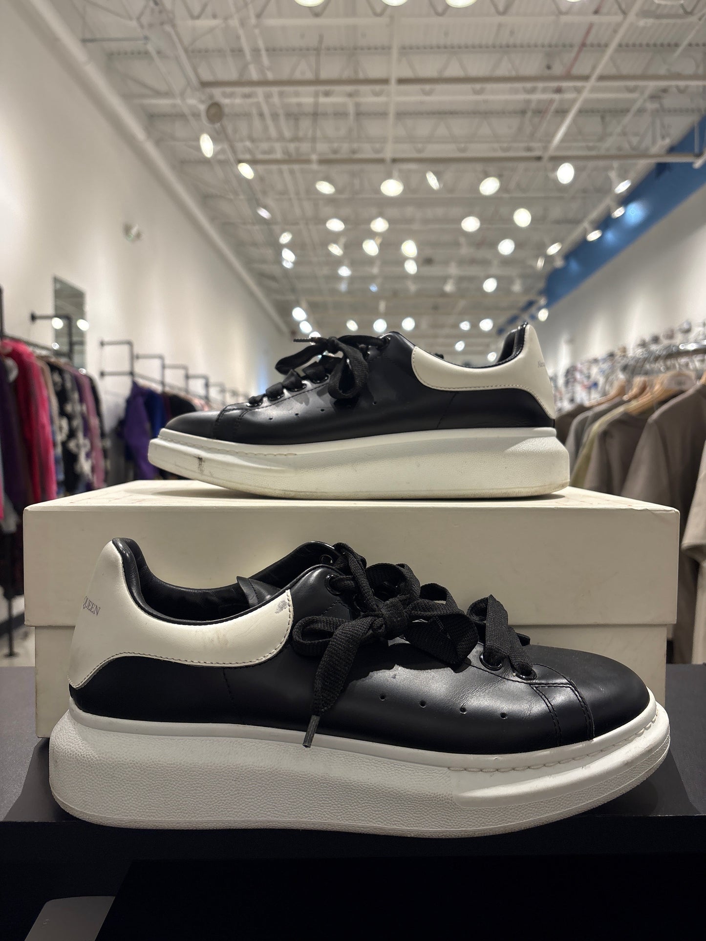 Alexander McQueen Oversized Sneaker 'Black White' 2019 Used with box
