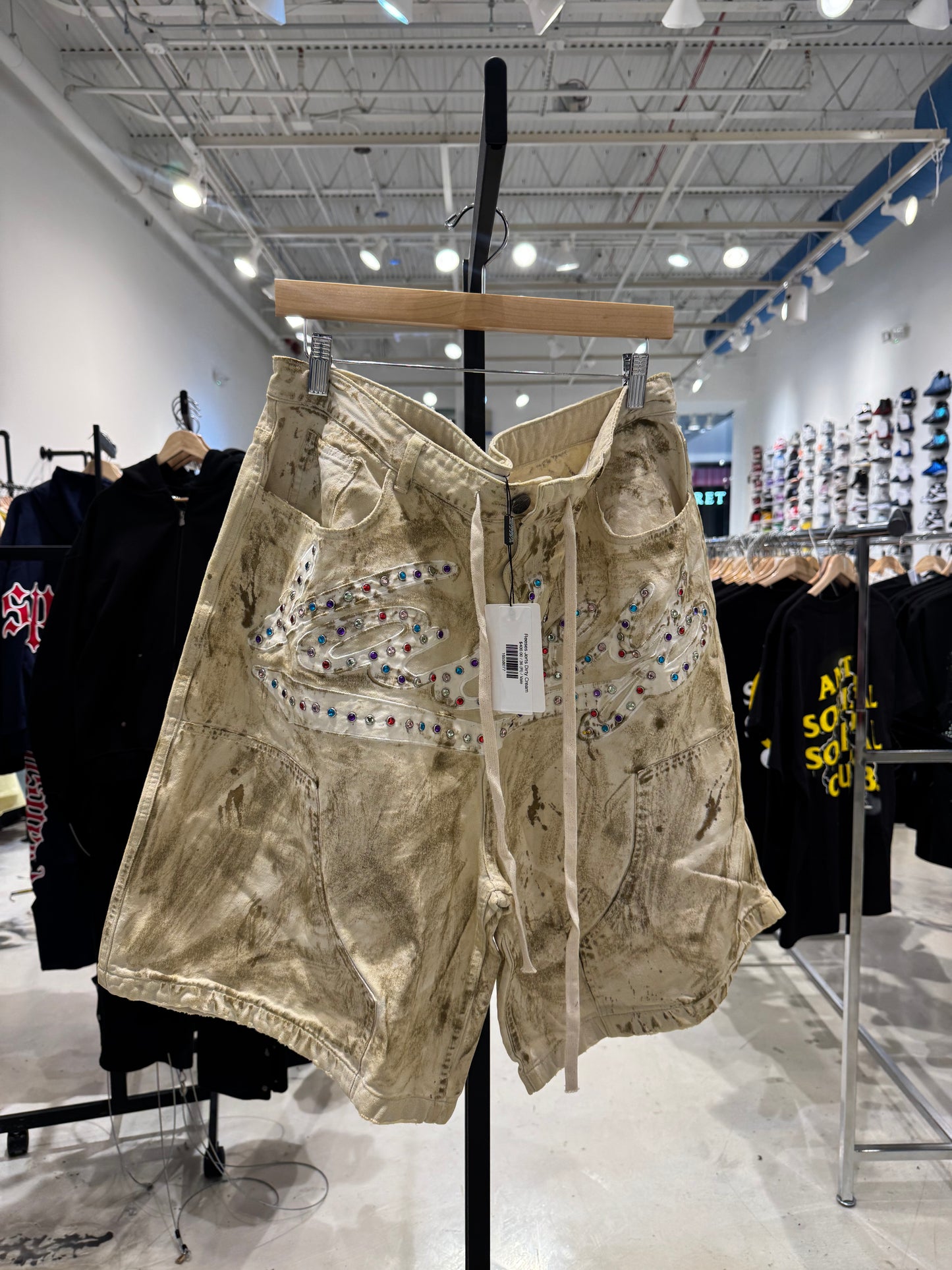 Vale Cream Denim Jorts