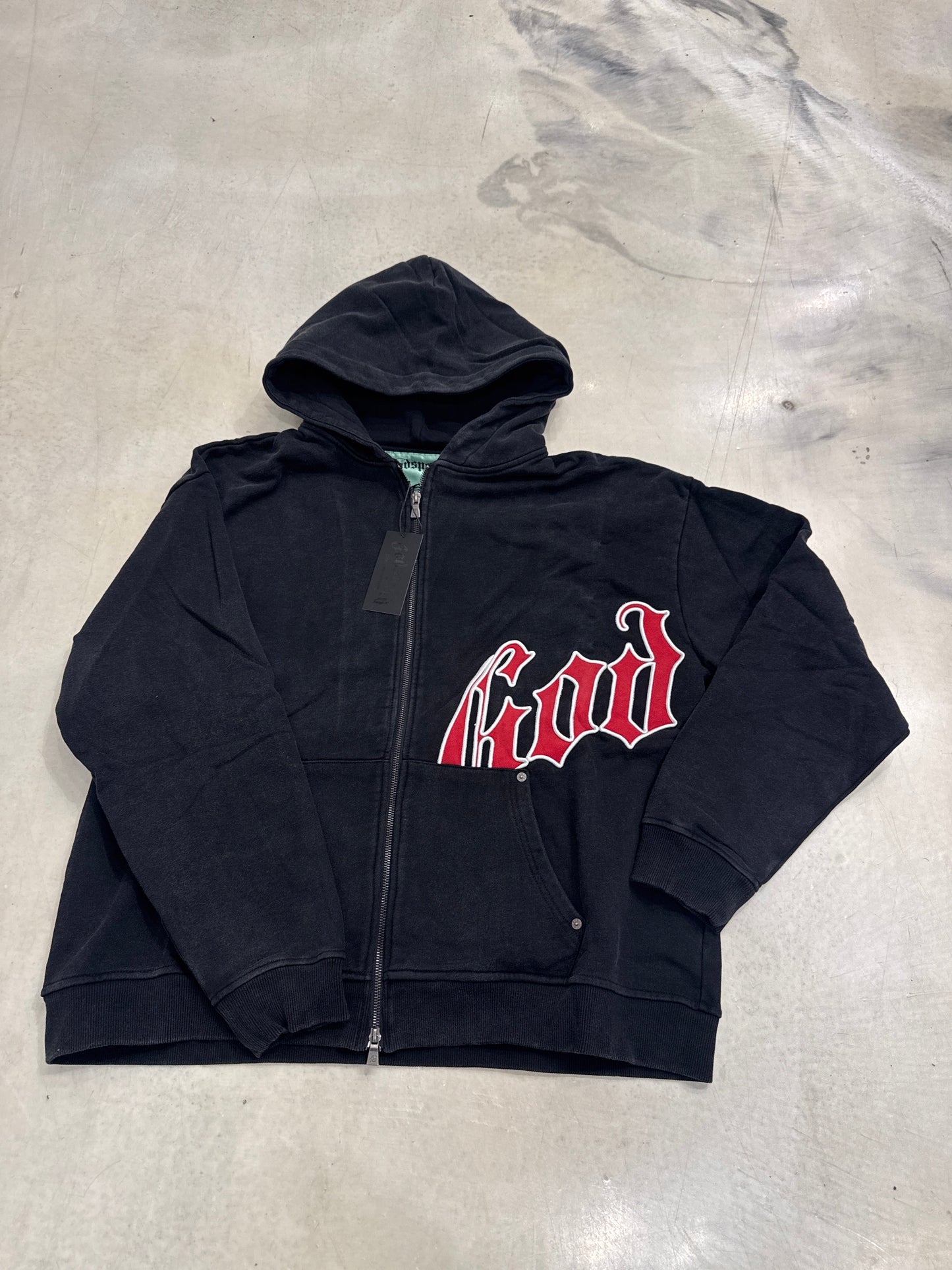 GODSPEED OG LOGO Zip Up BLACK/RED Hoodie