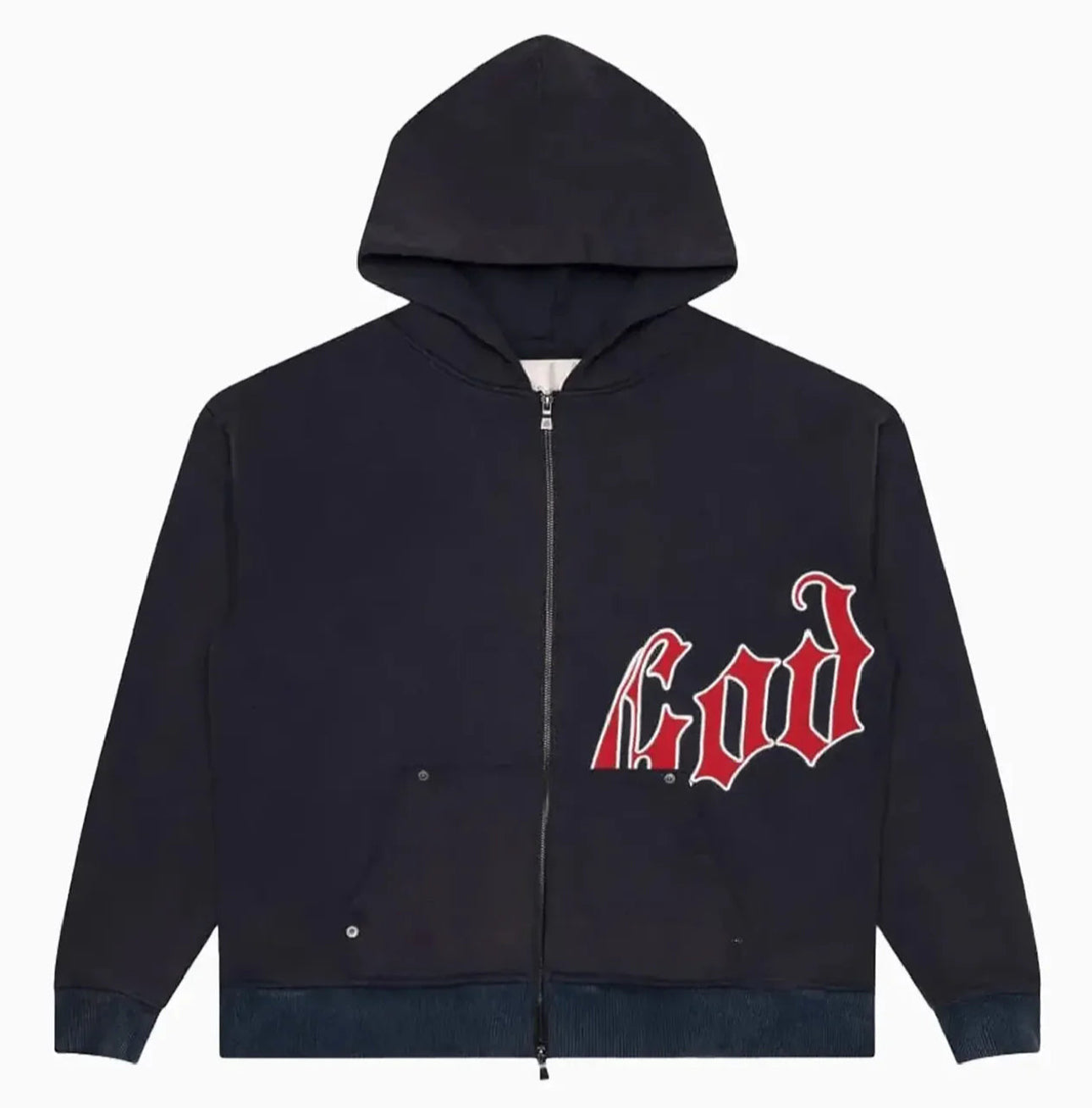 GODSPEED OG LOGO Zip Up Navy/RED Hoodie