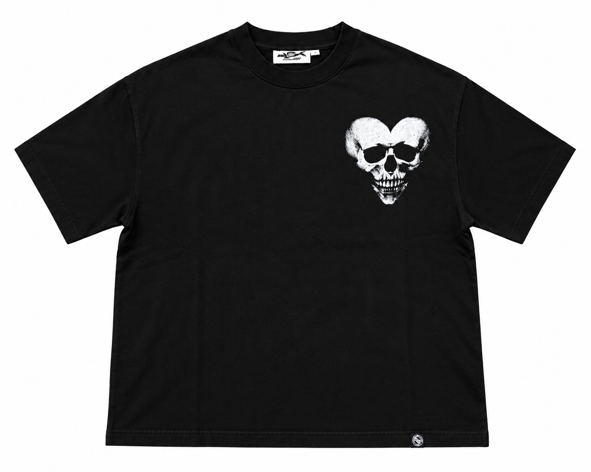OWC Black Heart Skull Tee