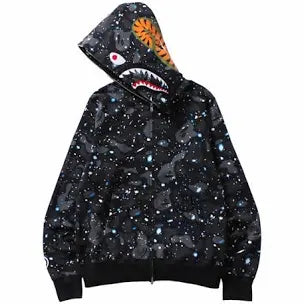 Bape Space Camo Shark Zip Up Hoodie