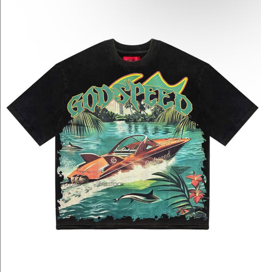 GodSpeed Black Boat Tee