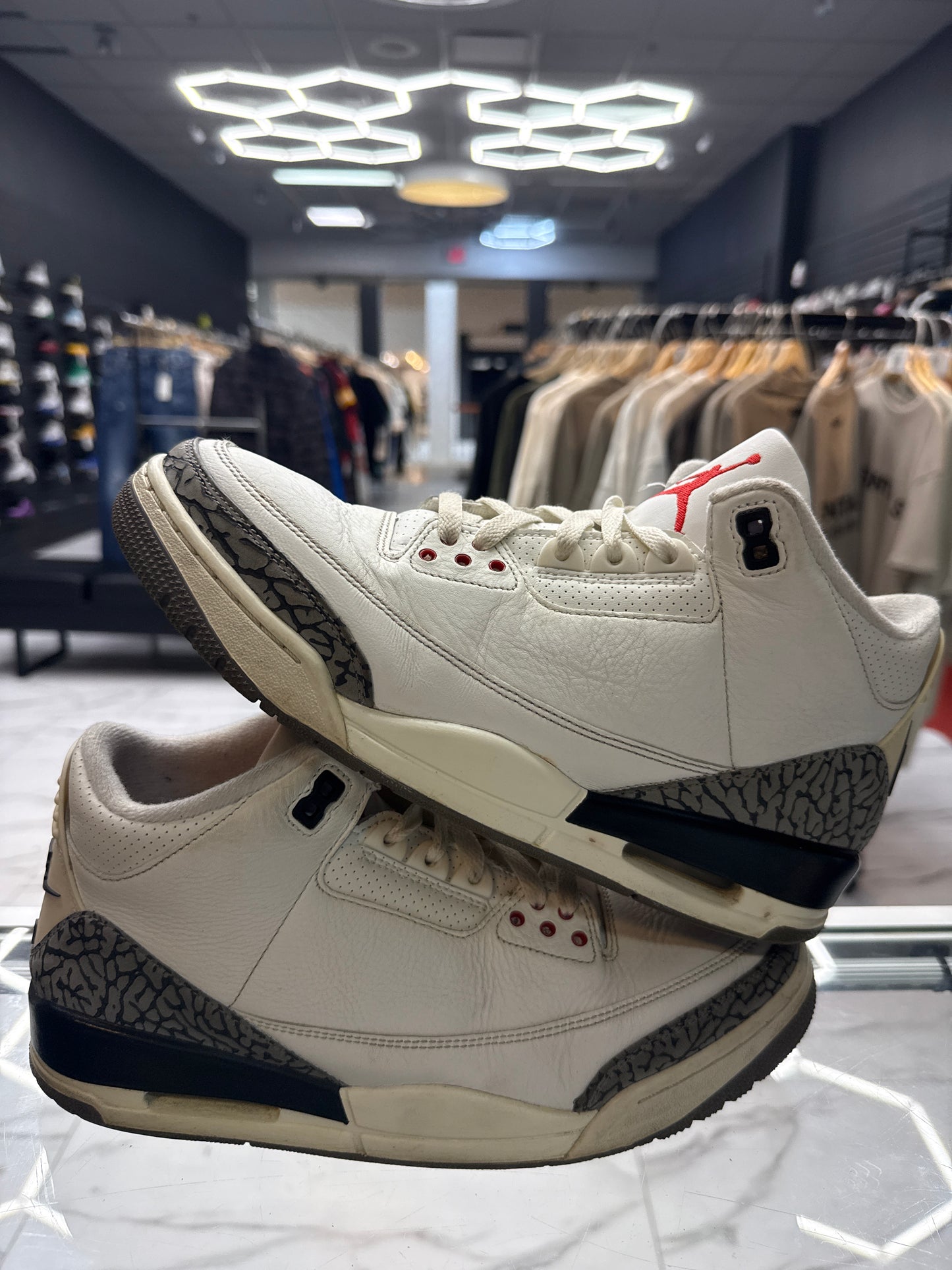 Jordan 3 White Cement Reimagined USED NO BOX
