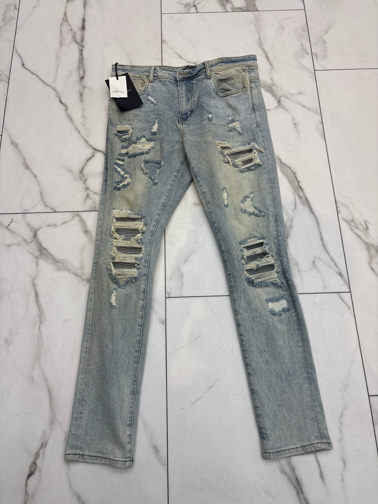 Embellish Ripped Jeans                    PRE-OWNED