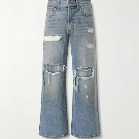 Amiri Blue Blowout Baggy Jeans
