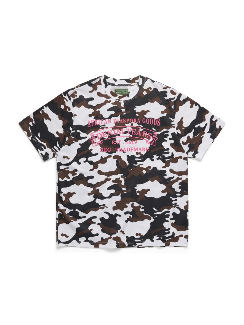 Denim Tears White Brown Pink Camo Tee