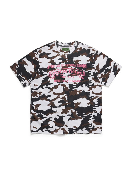 Denim Tears White Brown Pink Camo Tee