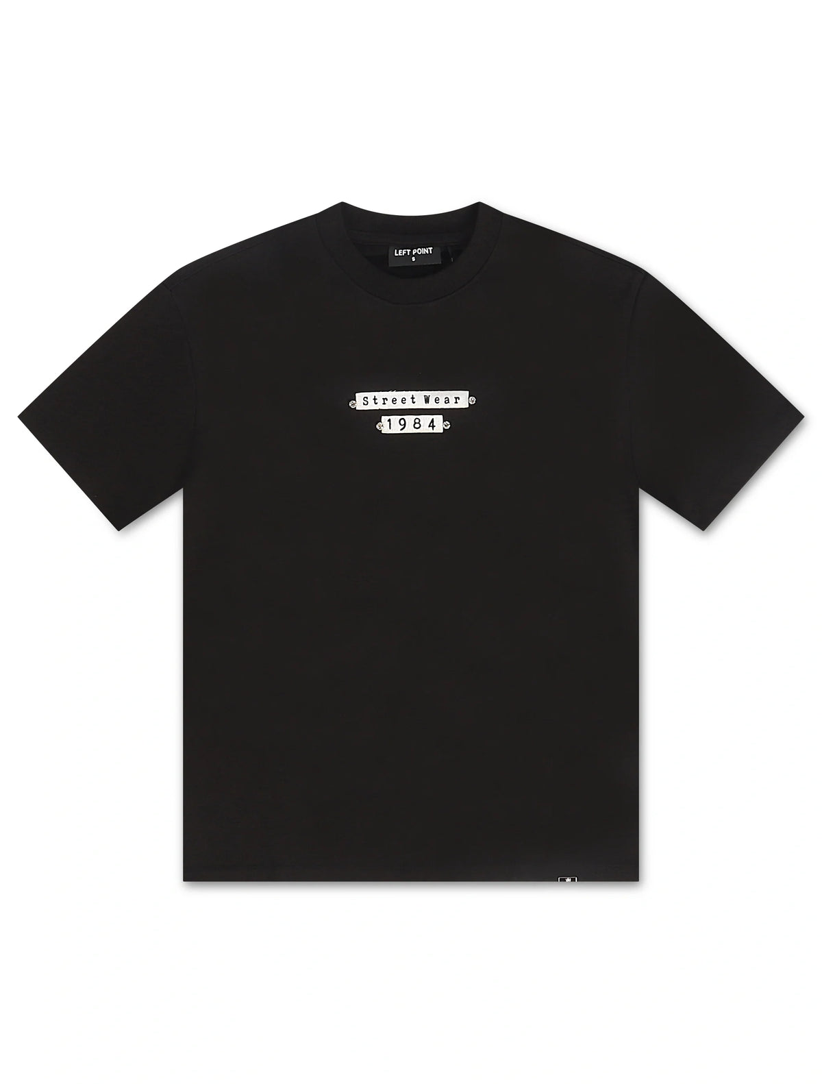 Left point Black Street Wear Tee