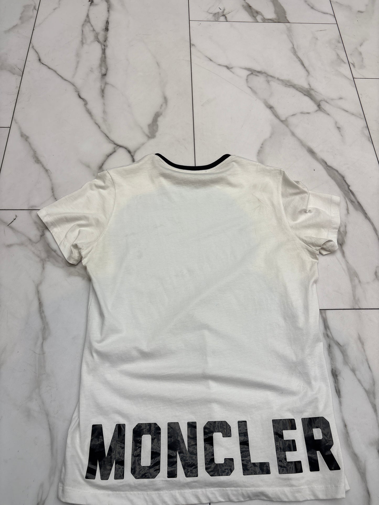 Moncler White Tee PRE-OWNED