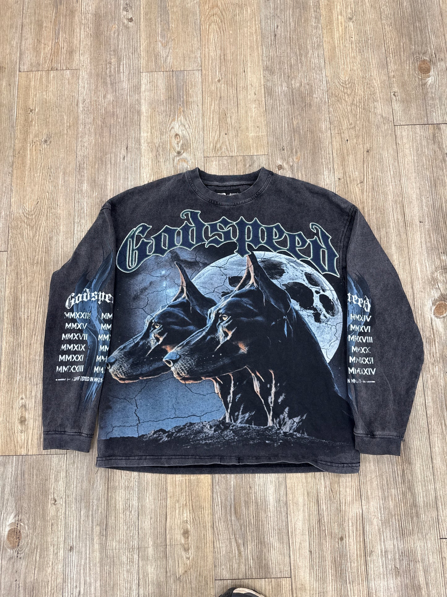 Godspeed Dogs Grey Longsleeve Tee USED