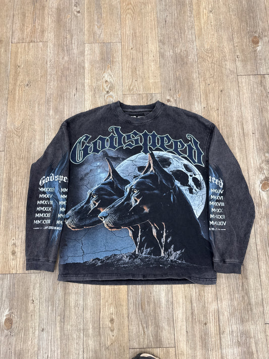 Godspeed Dogs Grey Longsleeve Tee USED
