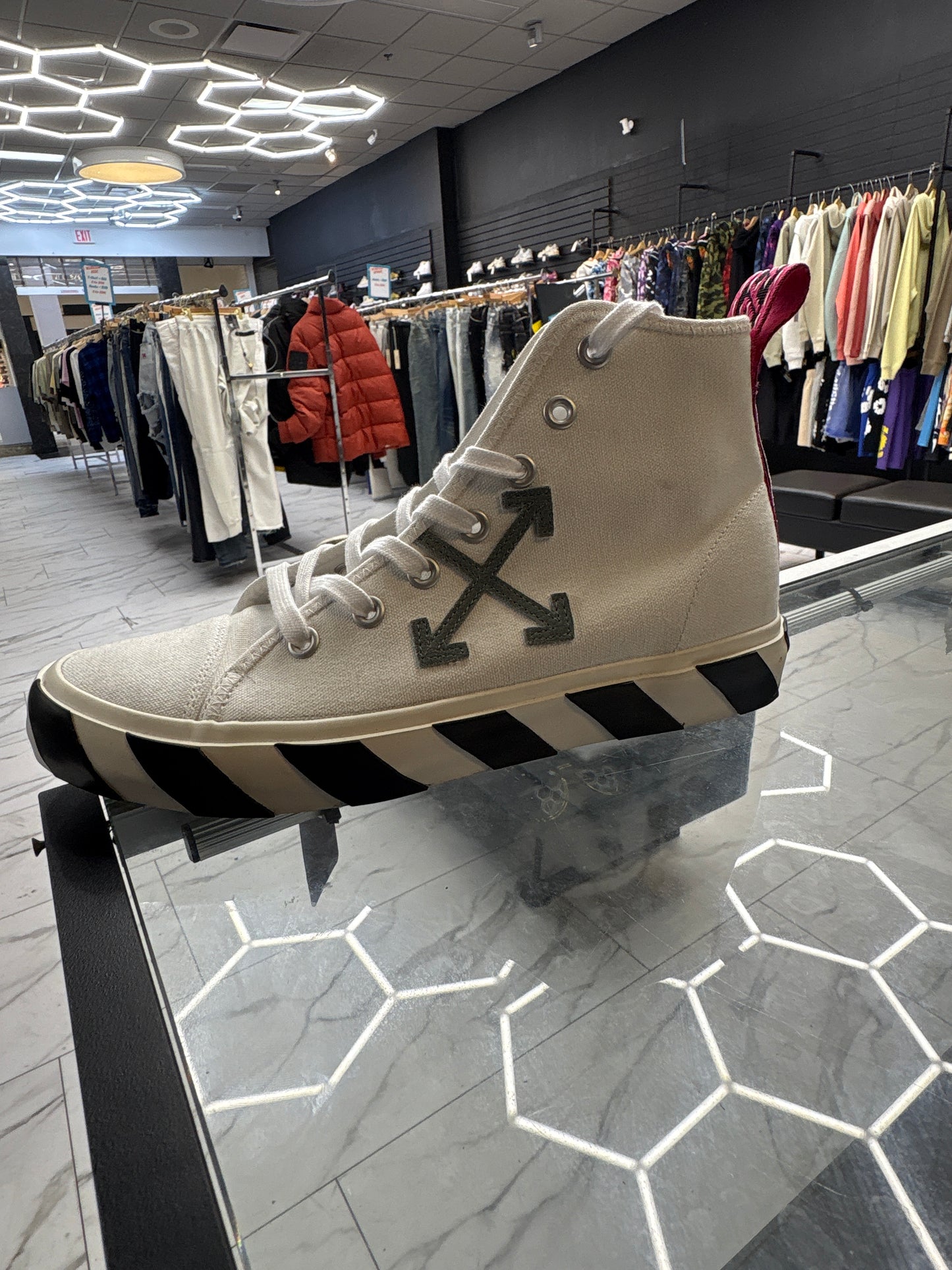 White Off White High Tops USED