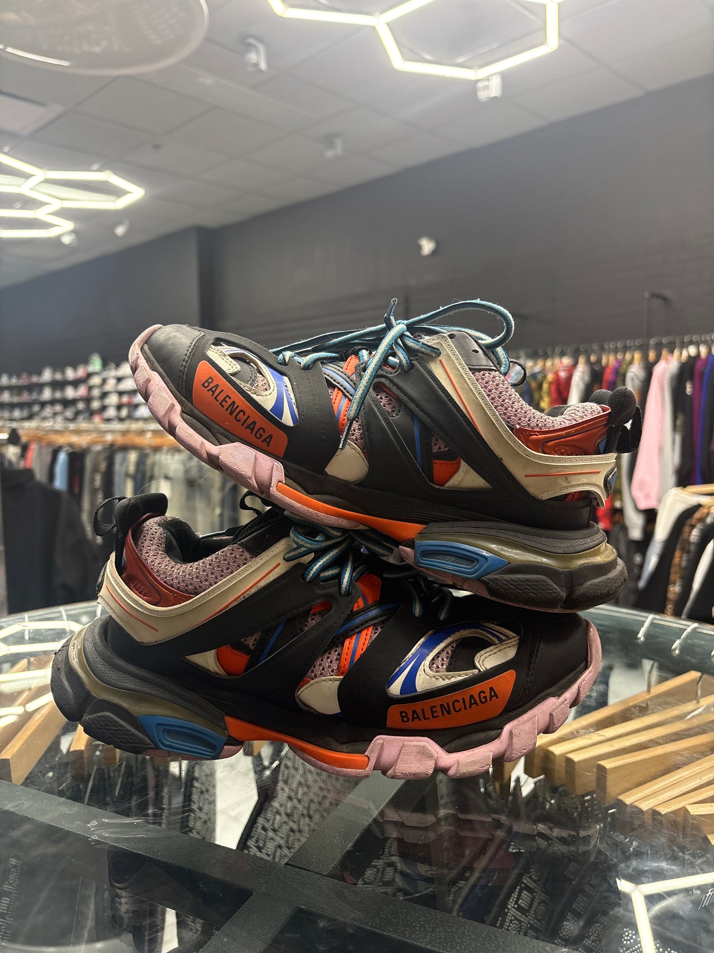 Balenciaga black/orange/pink USED WITH NO BOX