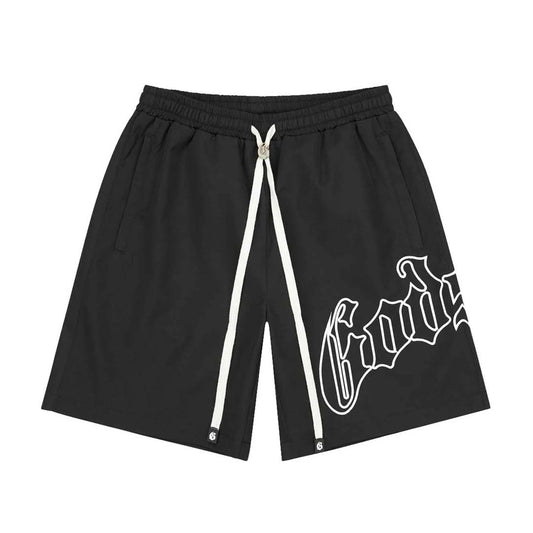 Godspeed OG Logo Nylon Shorts Black White