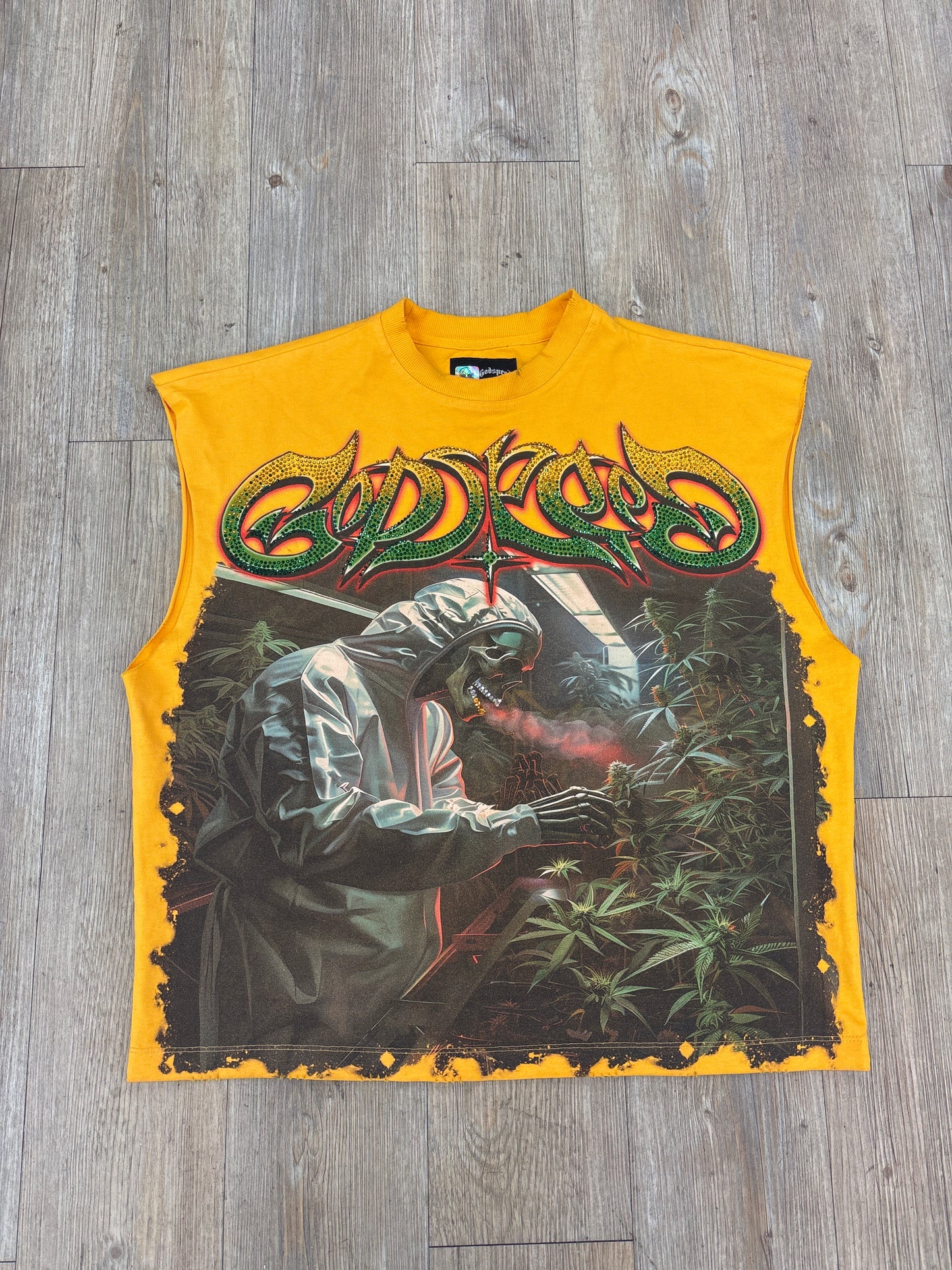 Godspeed Sleeveless Za Farmer Yellow Tee PRE-OWNED