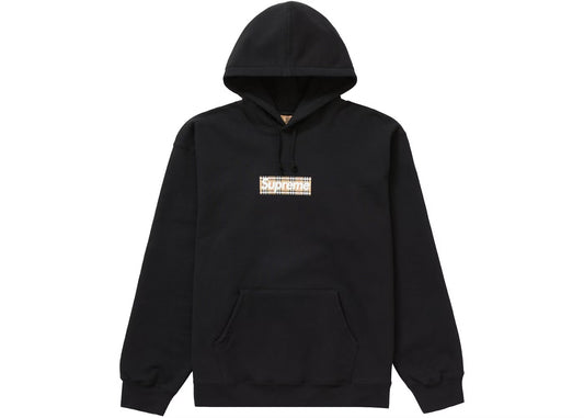 Supreme Burberry Black Box Logo Hoodie