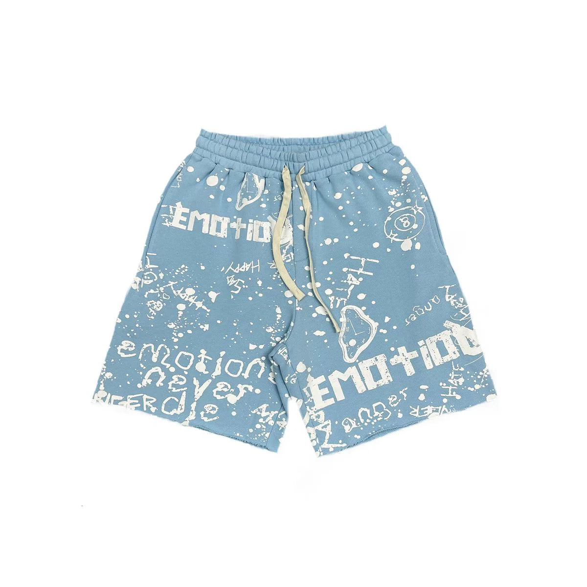 Mixed Emotions Blue Graffiti Shorts