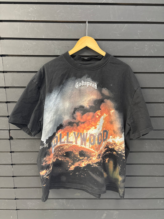 Godspeed Hollywood Fire Black Tee USED