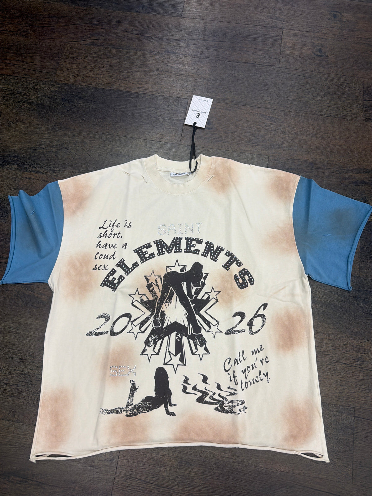 Saint Elements Beige/Blue Tee