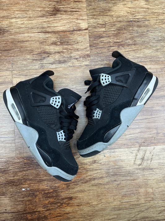 Jordan 4 black canvas no box pre-owned