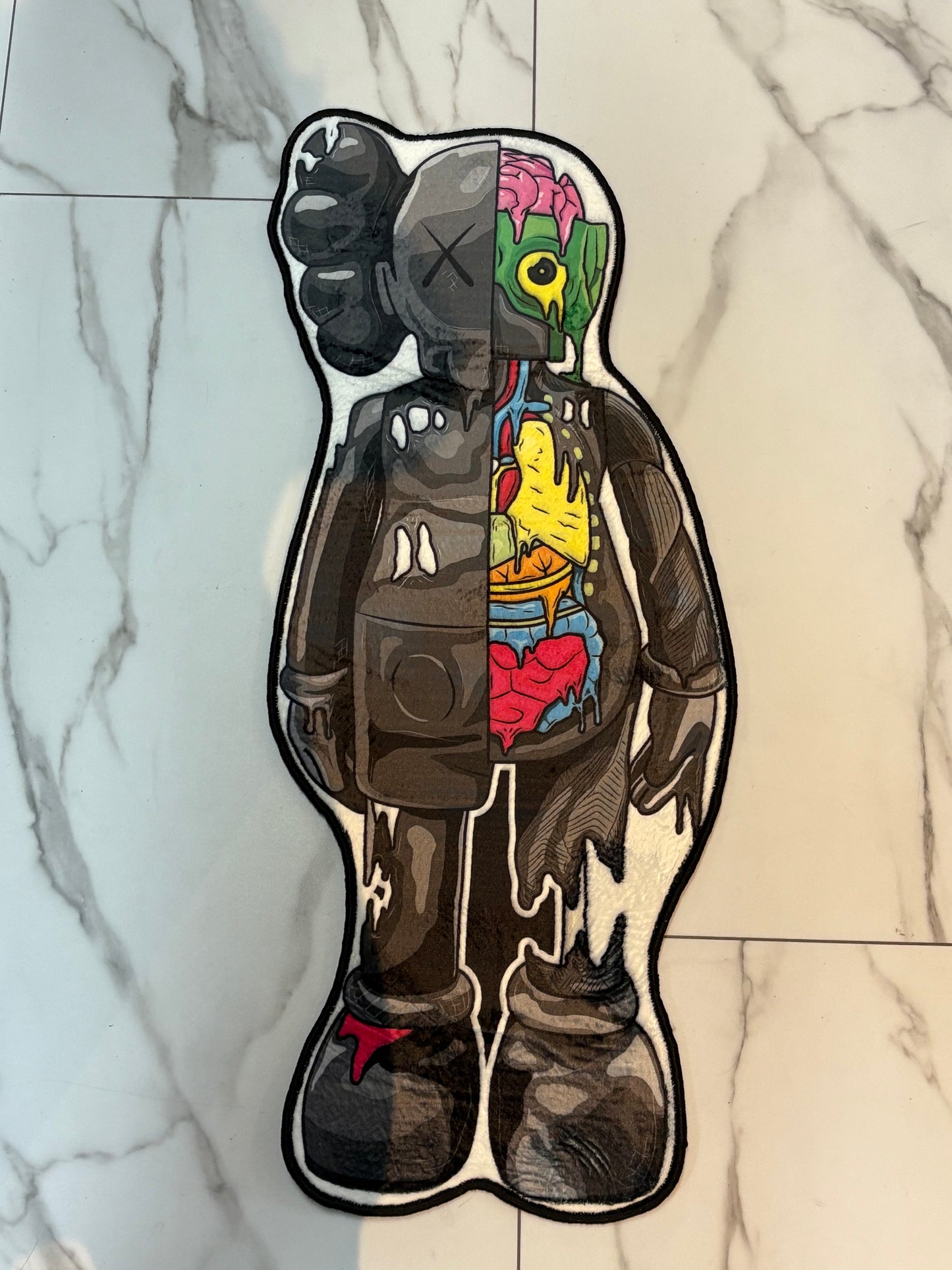 Kaws Black Organ Rug