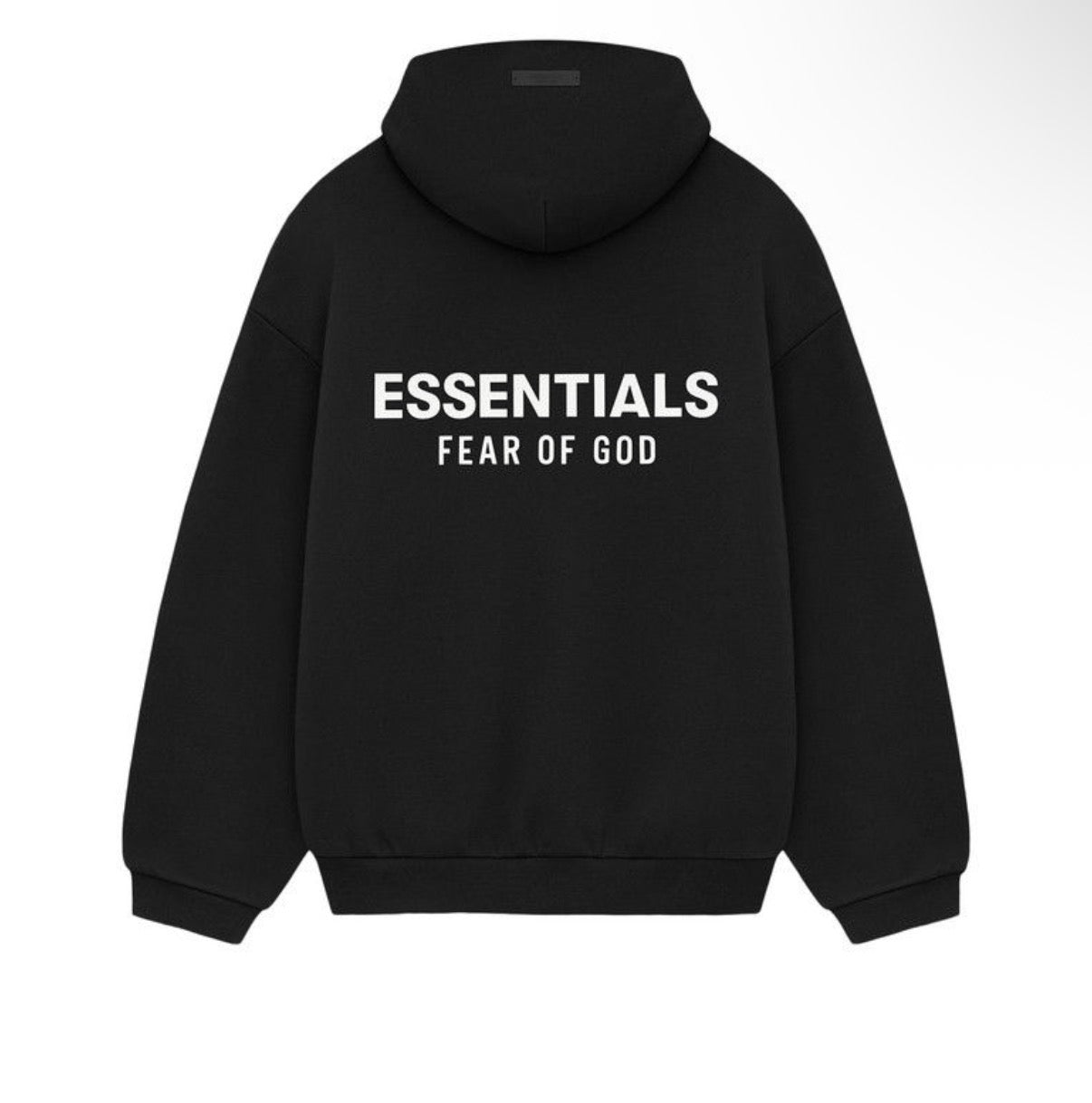 Essentials Fleece black white hoodie
