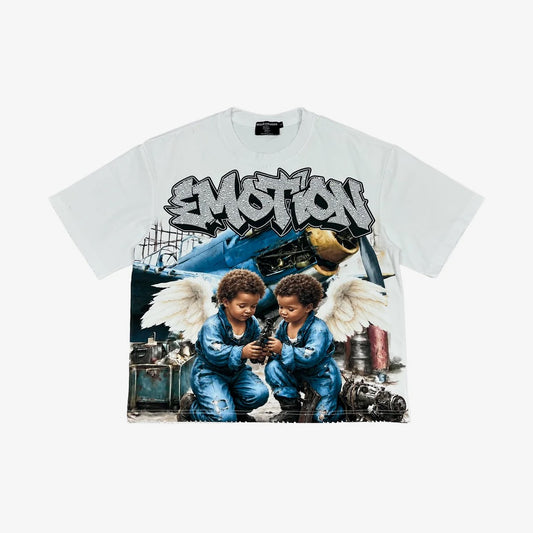 Mixed Emotion White Airborne Tee