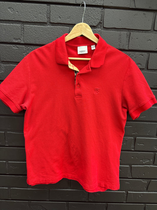 BURBERRY RED POLO USED