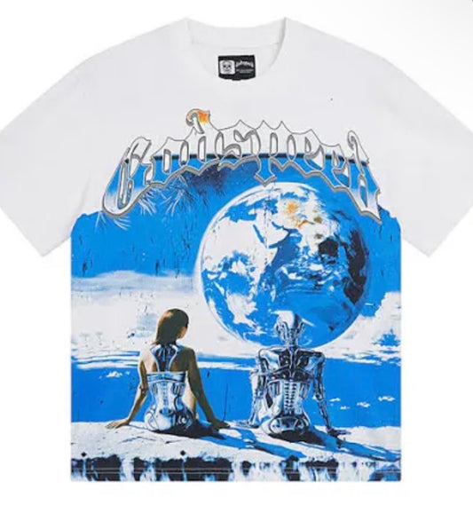 GodSpeed white iceberg earth tee