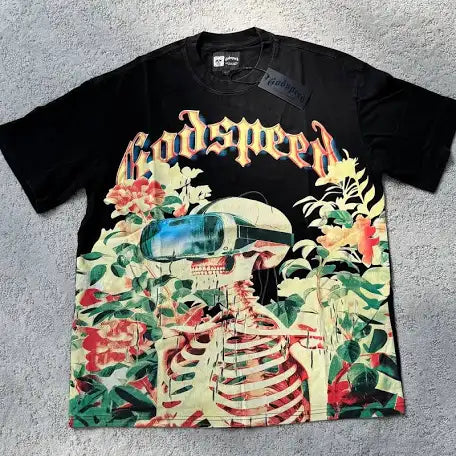 GodSpeed Black “Floral VR” Tee