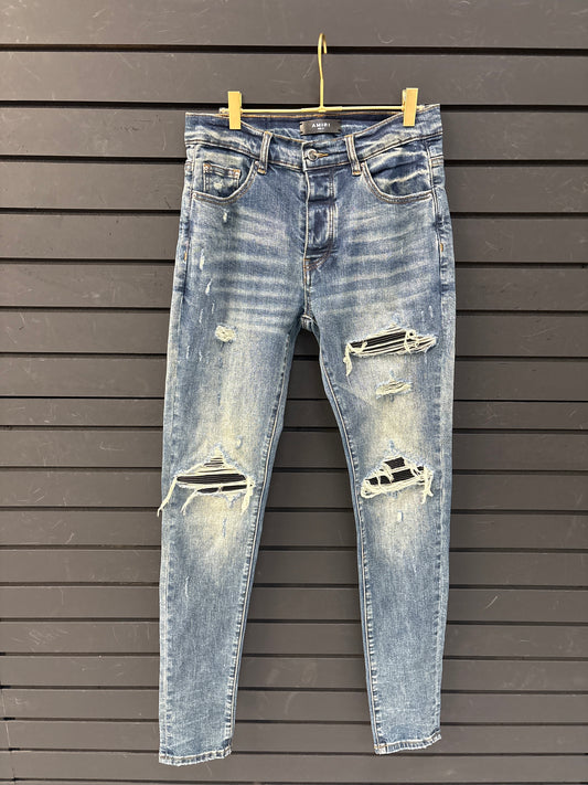 Amiri Ripped Blue Jeans Used
