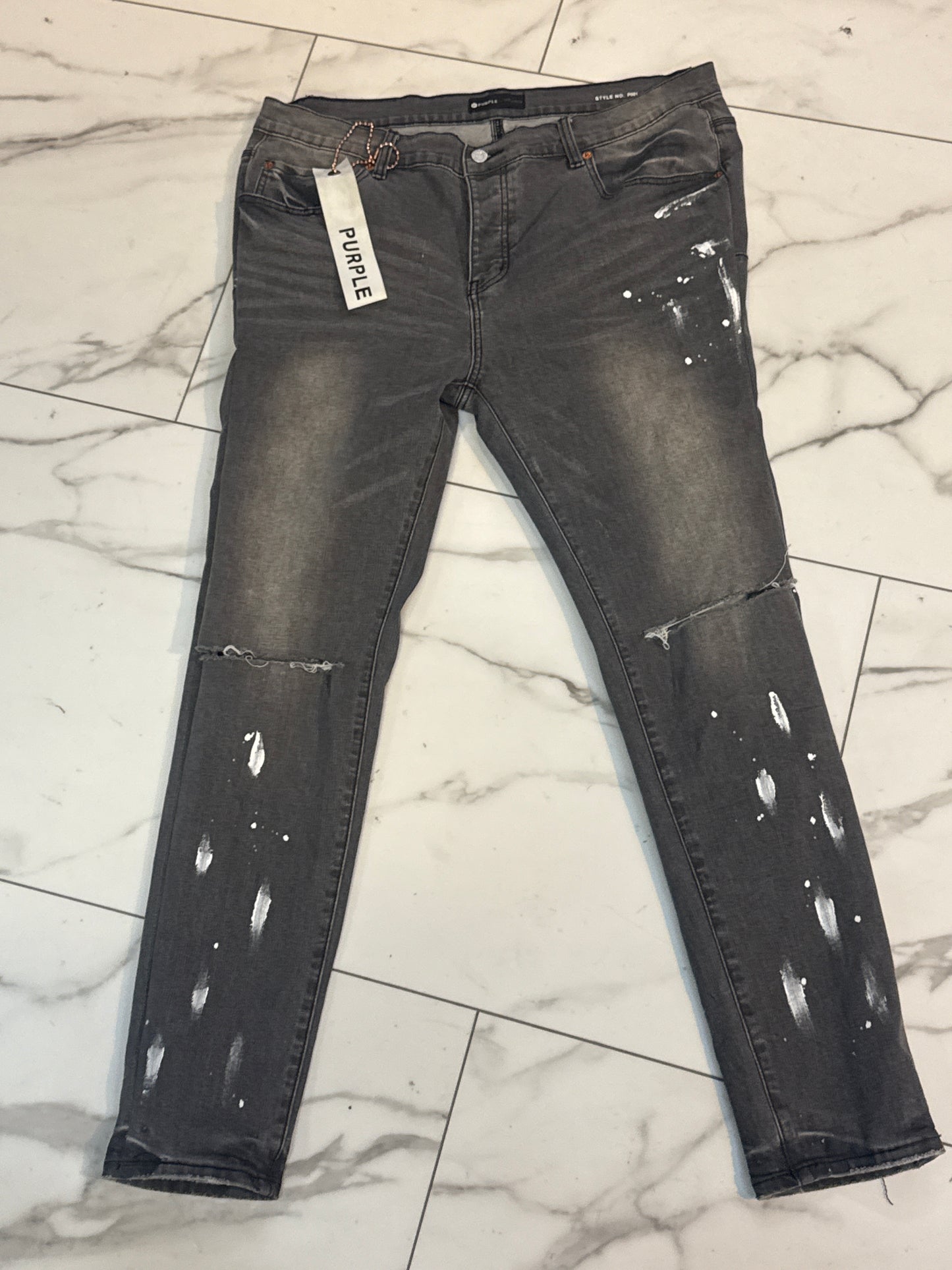 Purple Jean Dark Grey w Paint