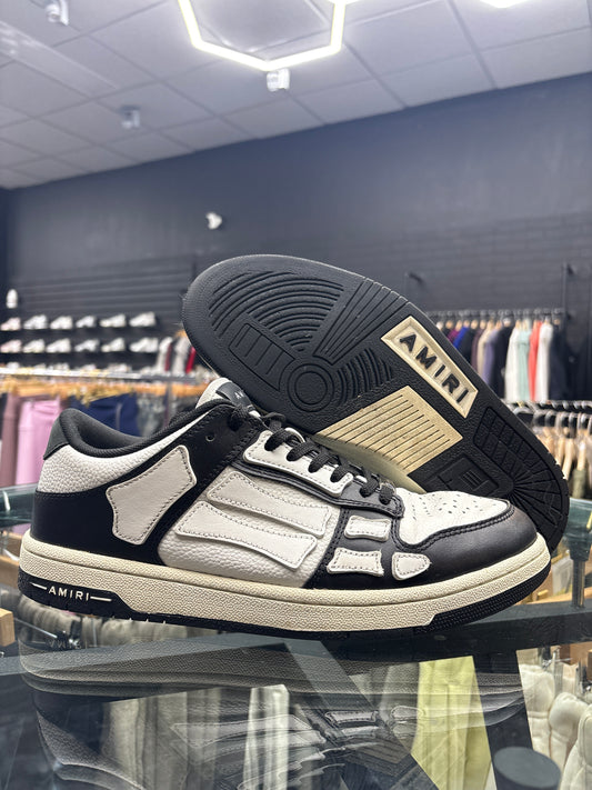 Amiri Skel Low Top Black/White PRE-OWNED NO BOX