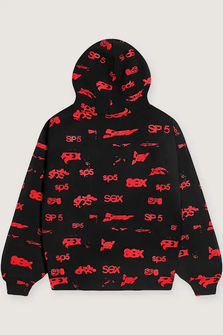 Sp5der Aop 5ex Hoodie