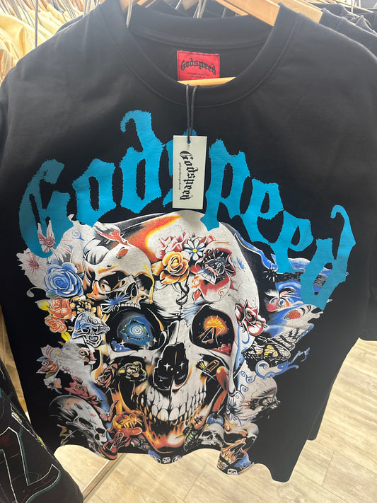 Godspeed Floral Skull Tee