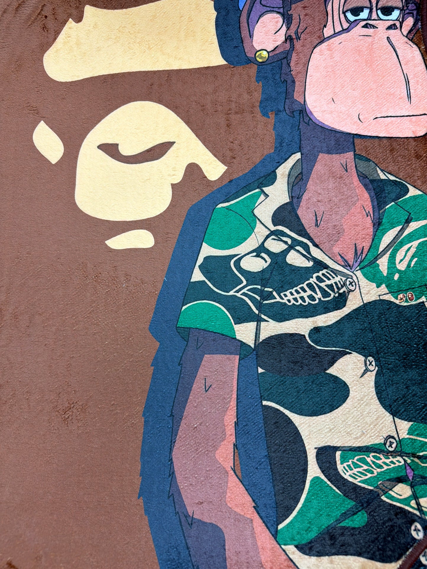 Bape Green Camo Rug