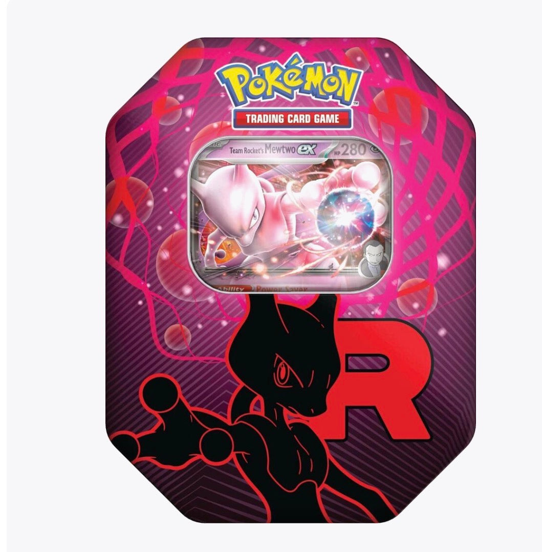pokemon Team Rocket Tin [Team Rocket's
Mewtwo ex] (International
Version)