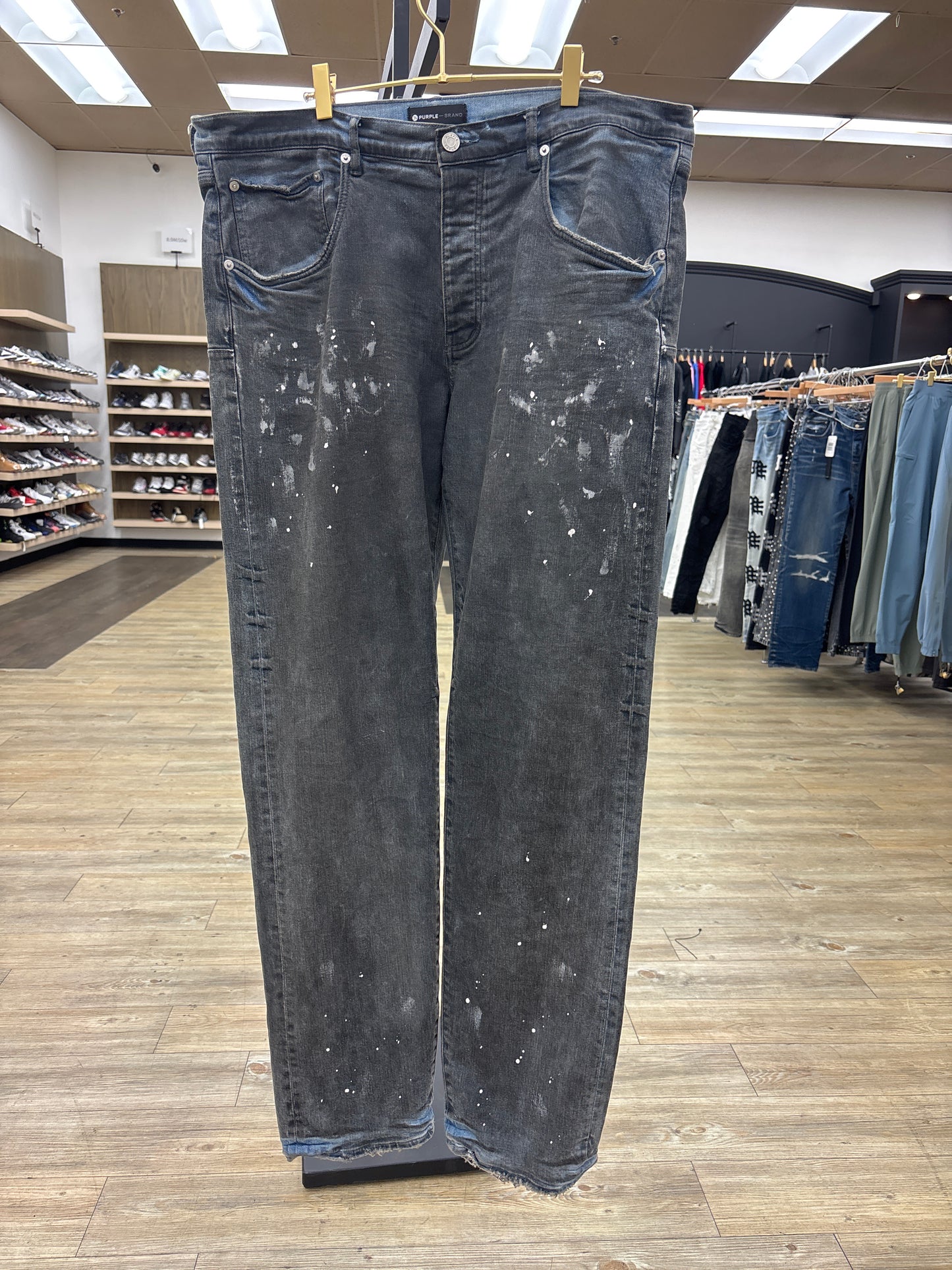 Purple Jeans Paint Splatter PRE-OWNED NO TAGS