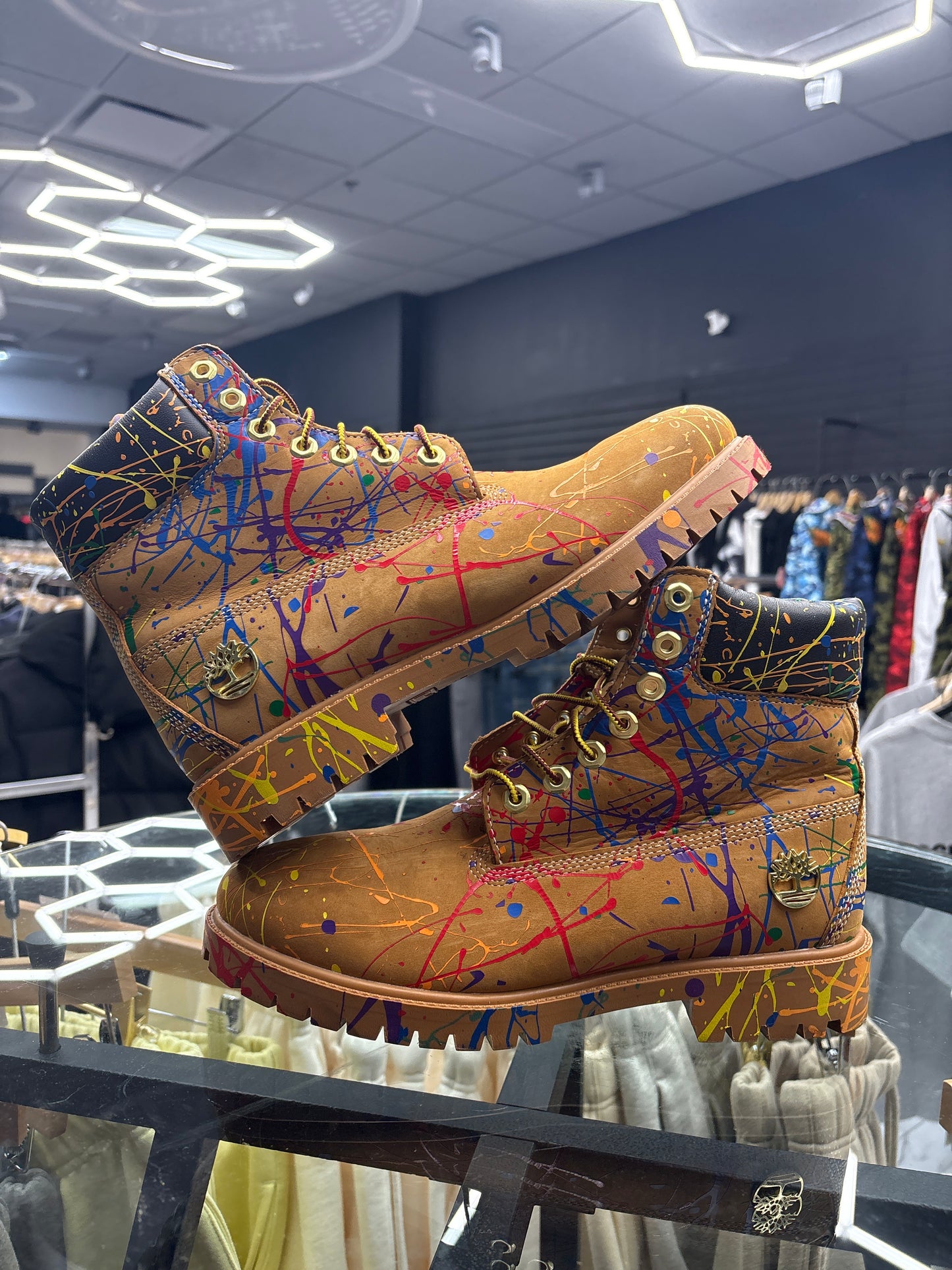 Timberland Paint Splatter USED NO BOX