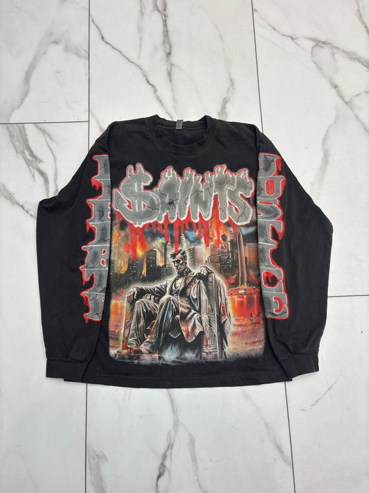 Saints Abe Lincoln Black Longsleeve