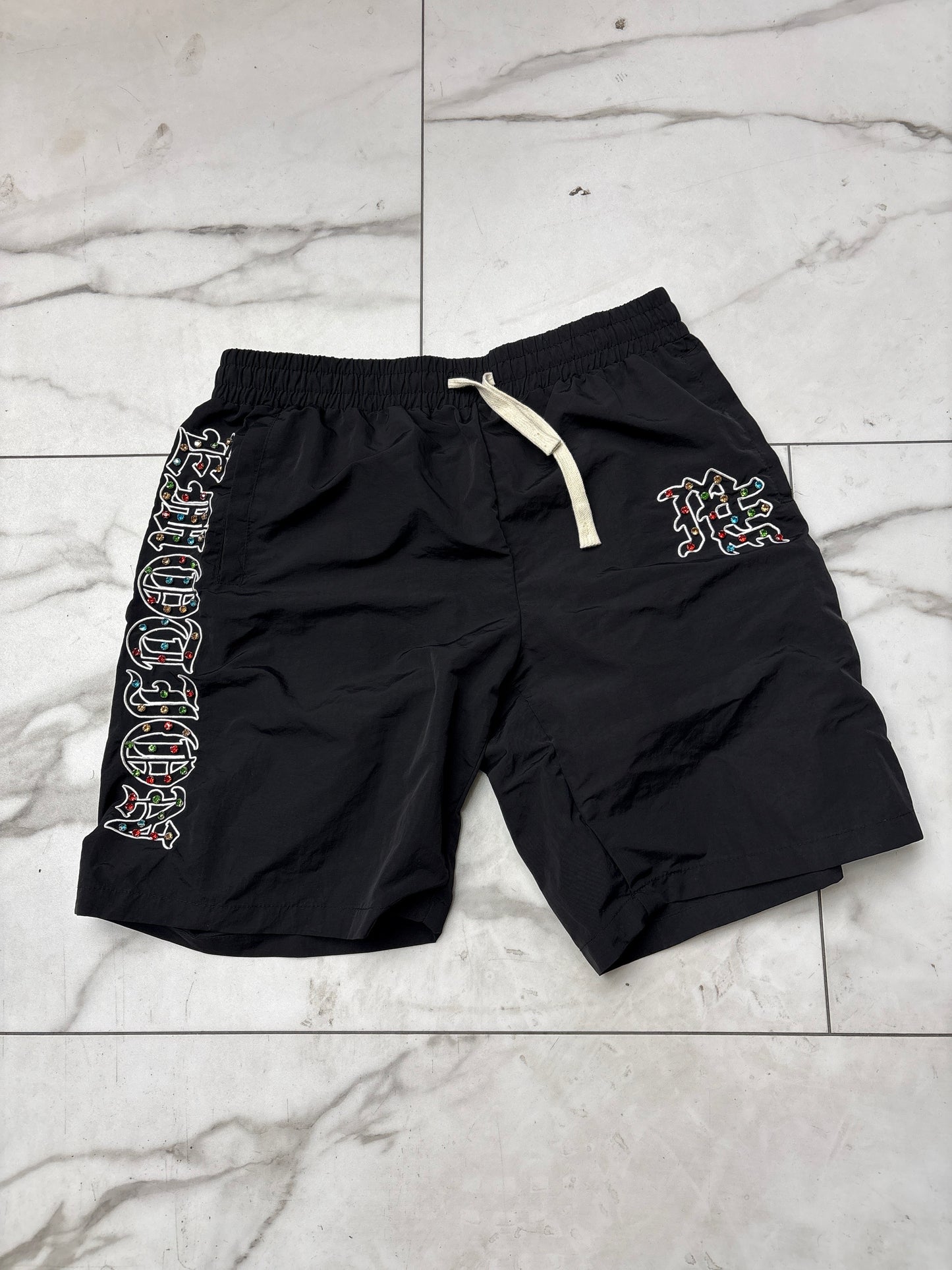 Mixed Emotion Rhinestone Shorts Pre-Owned