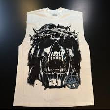 Lost Hills White Skeleton Cross
Tan Tee