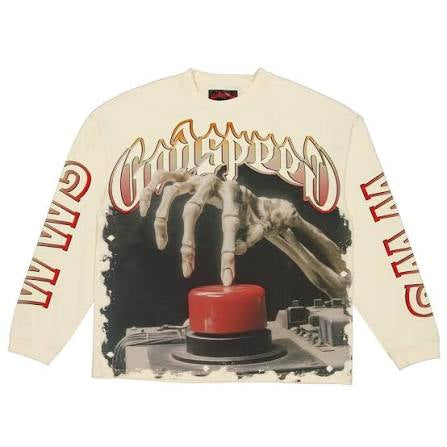 GodSpeed Cream Red Button LongSleeve