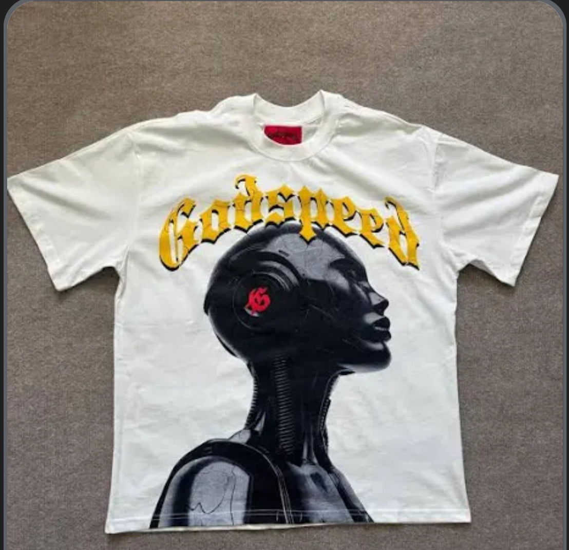 God speed white ai tee