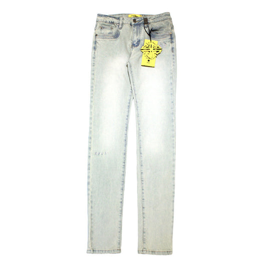 Guapi  Faded Light Blue Wash Denim Jeans